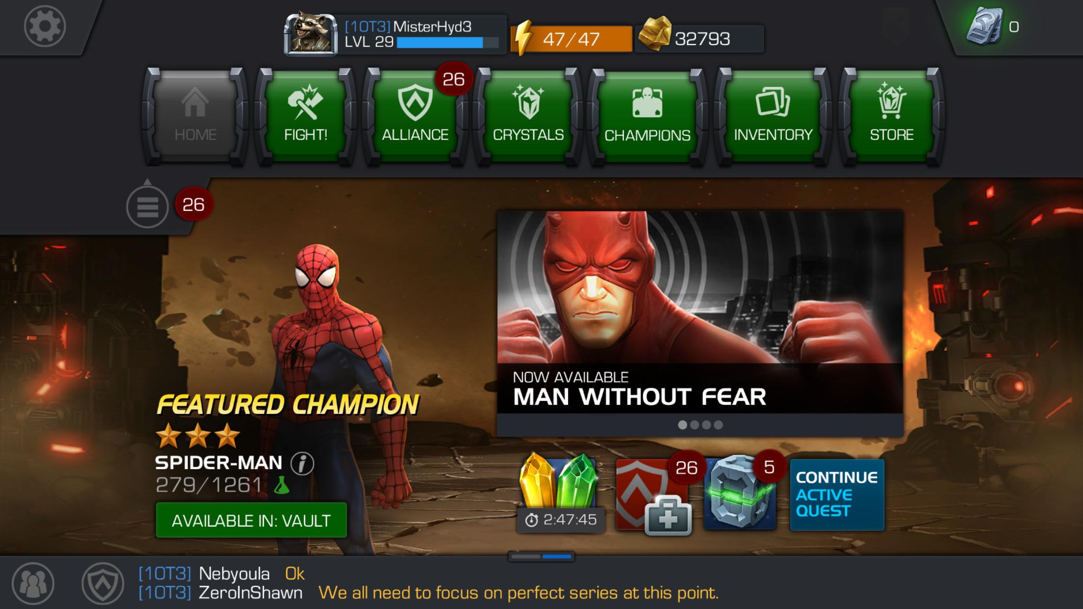 ios "Units Store" section of inapp purchases area of "Marvel Contest