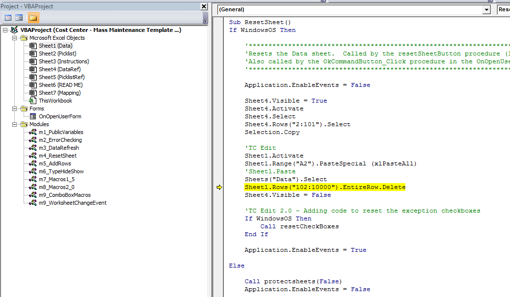vba Why is this "Delete Method of Range class failed" error popping
