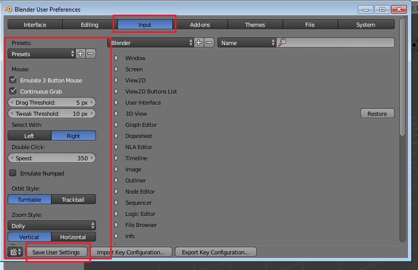 3d view Blender doesn't recognise Middle Mouse Button? Blender