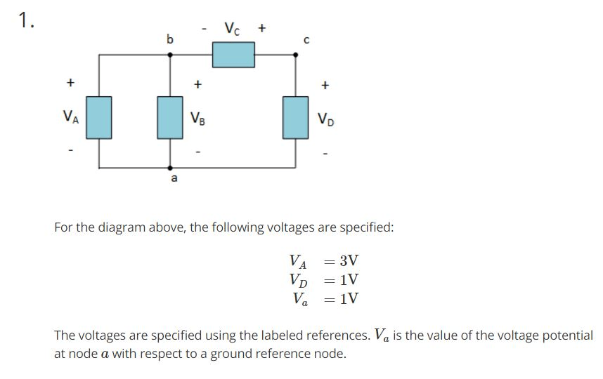ground How to find Voltage based on reference nodes