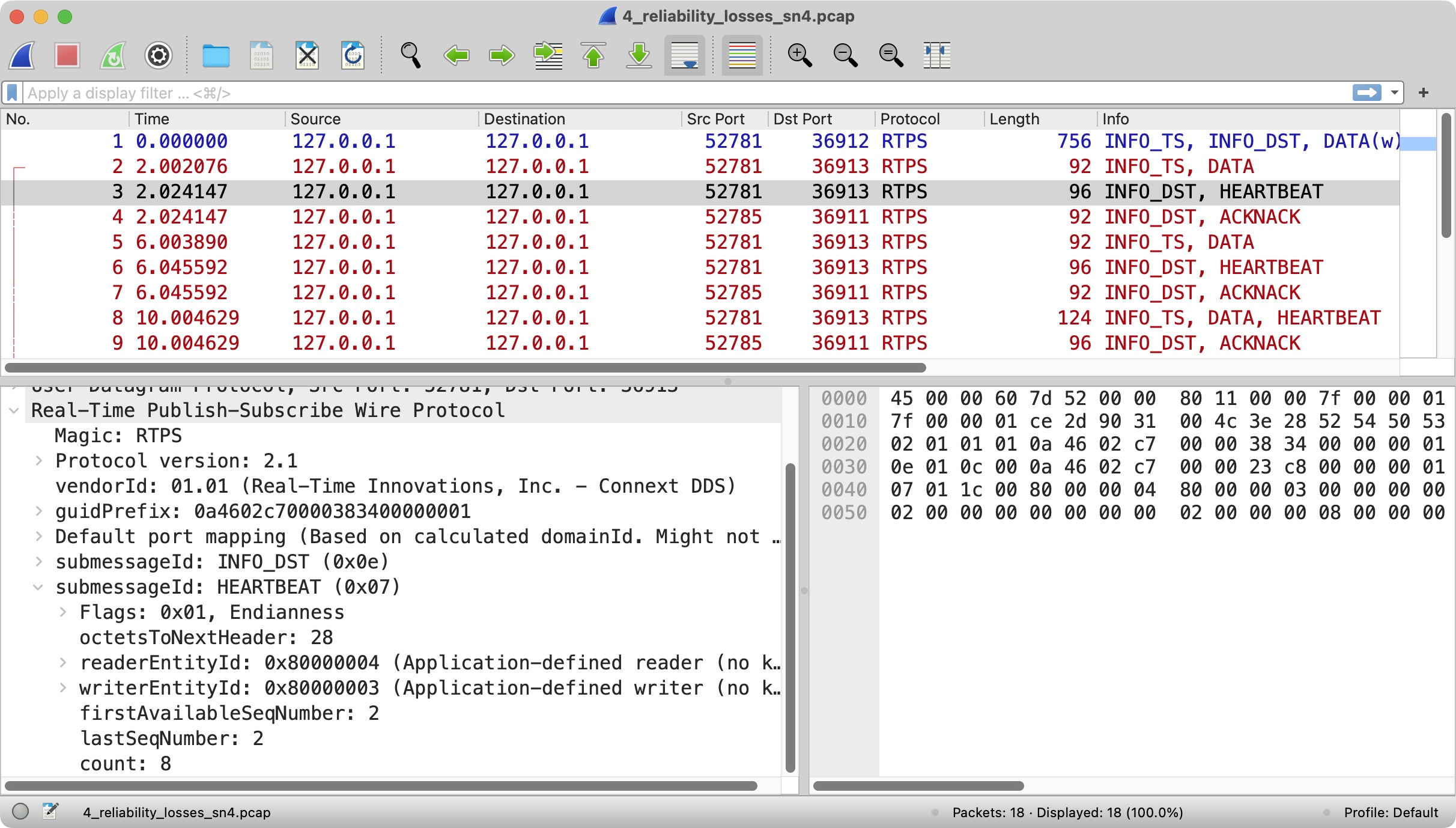 udp Why Wireshark is not displaying RTPS submessages in the 'Info' column? Stack Overflow