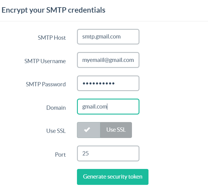 javascript How to use SmtpJS with Secure Token and gmail smtp Stack