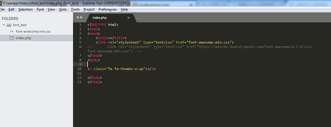 css Not able to display the font awesome icon from