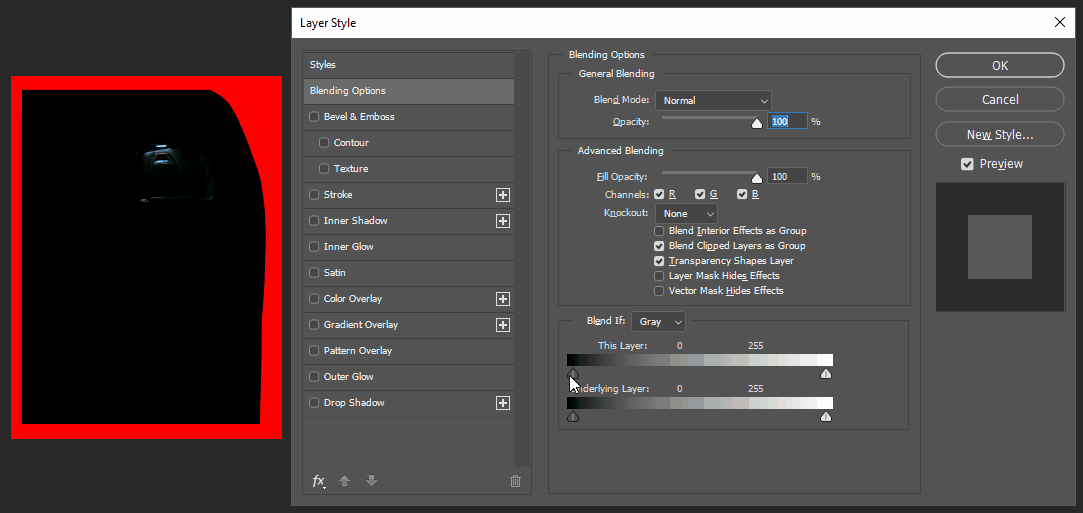 adobe Remove black pixels from image w/ transparent