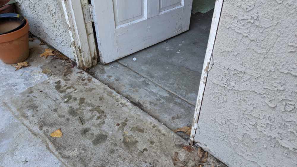water Garage Service Door Threshold / sill advice Home Improvement