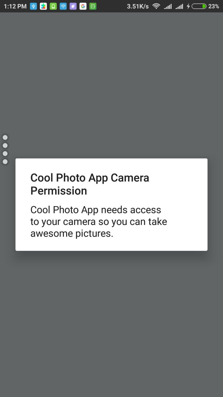 positive and negative button on react native android