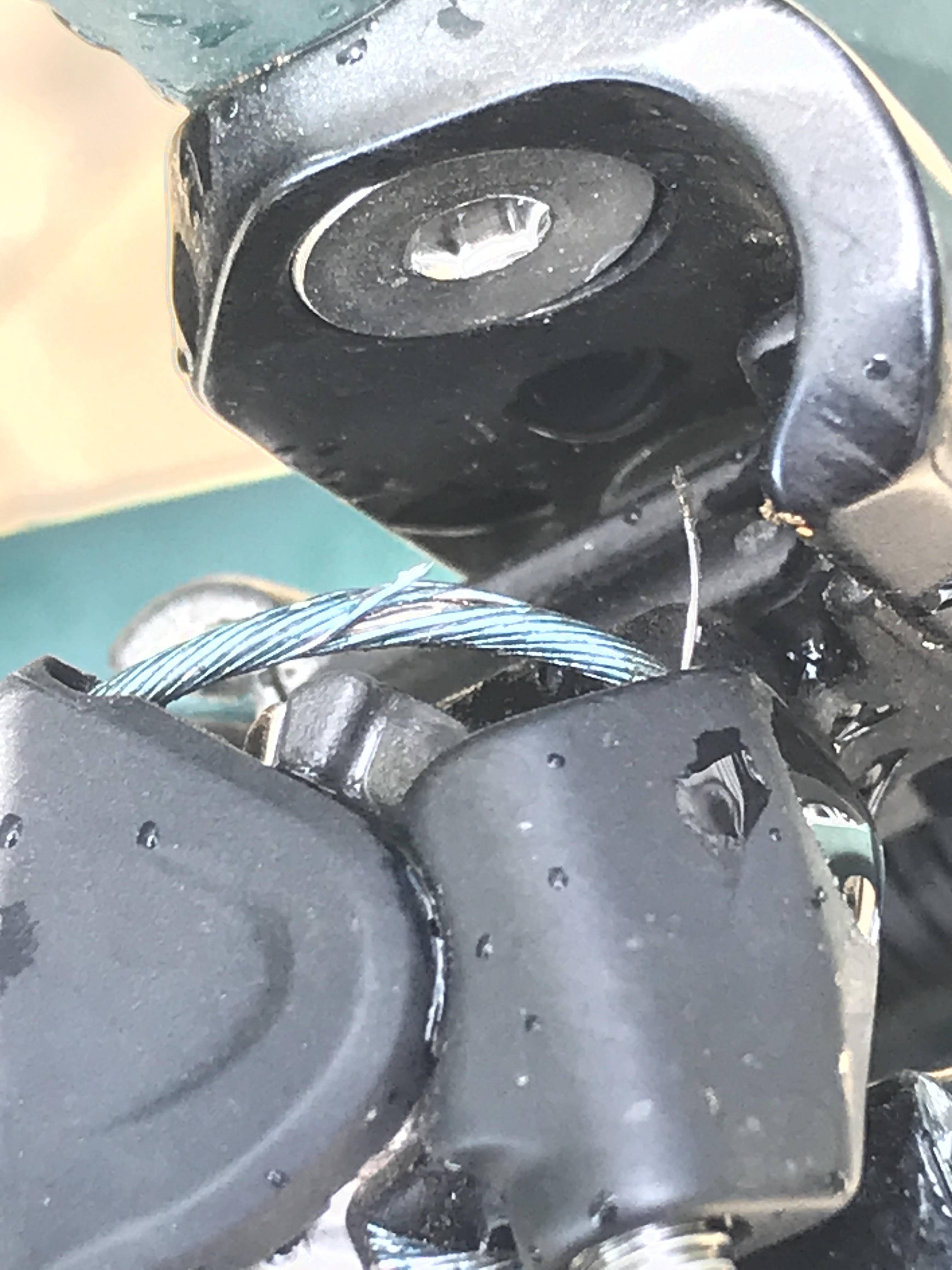 shimano Frayed cable inside front derailleur Bicycles Stack Exchange