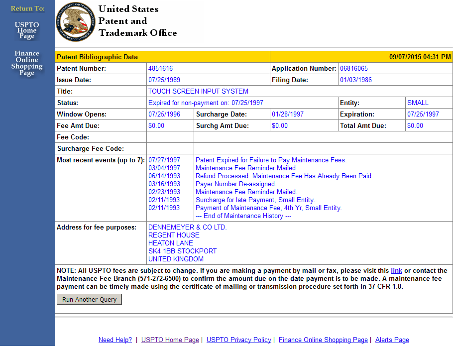 us4851616 What is the priority date of US 4,851,616 A? Ask Patents