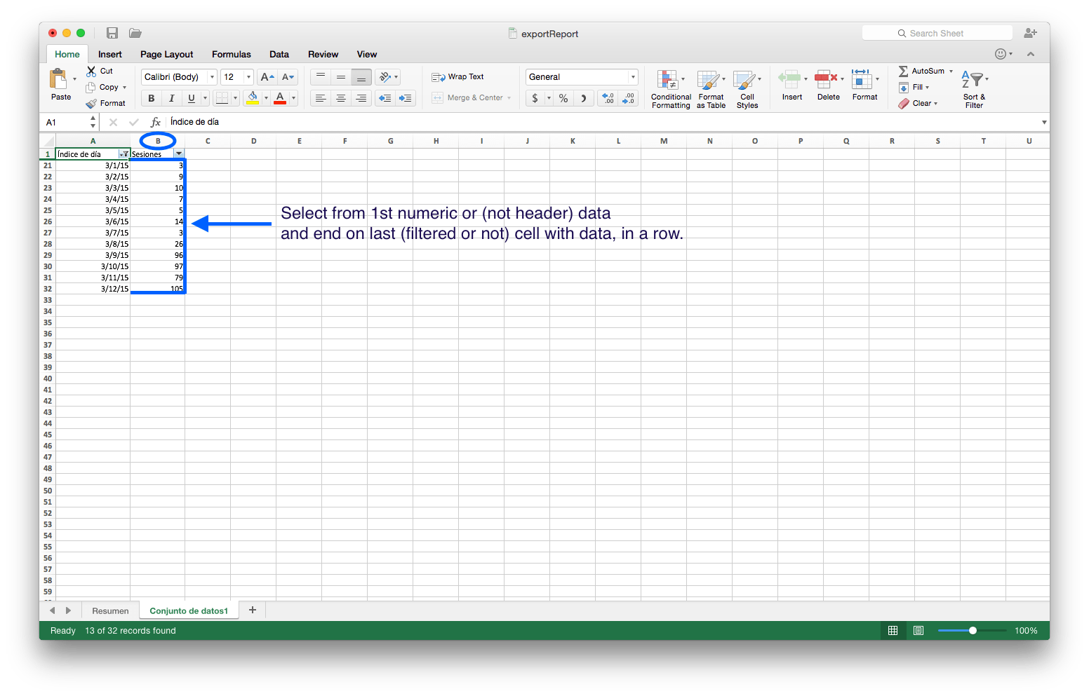 csv Dynamically select cells in a row in Excel for using in a Graphic