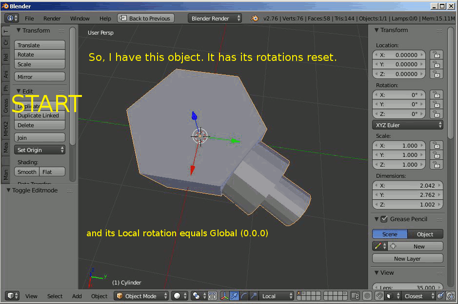 How to copy transform orientation to object's rotation? Blender Stack Exchange