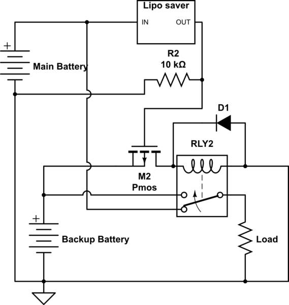 power Backup battery switch with MOSFET? Electrical Engineering
