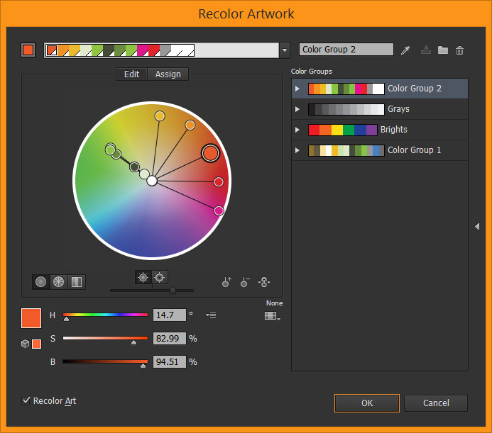 Change color/hue (blend mode) of complex graphic in Illustrator