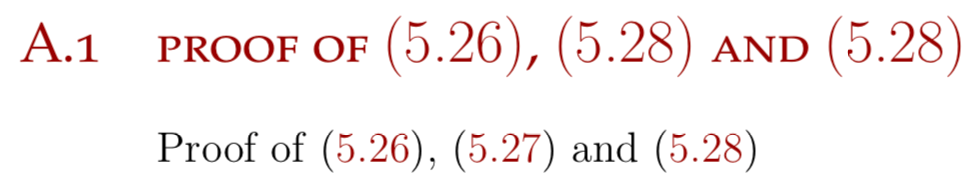 numbering Wrong equation number displayed in section title only and