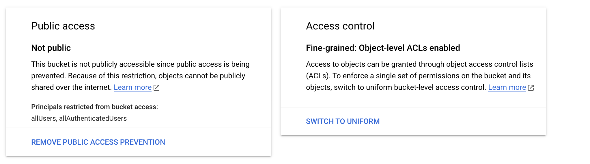 How to give permission to specific users to download a Google Cloud