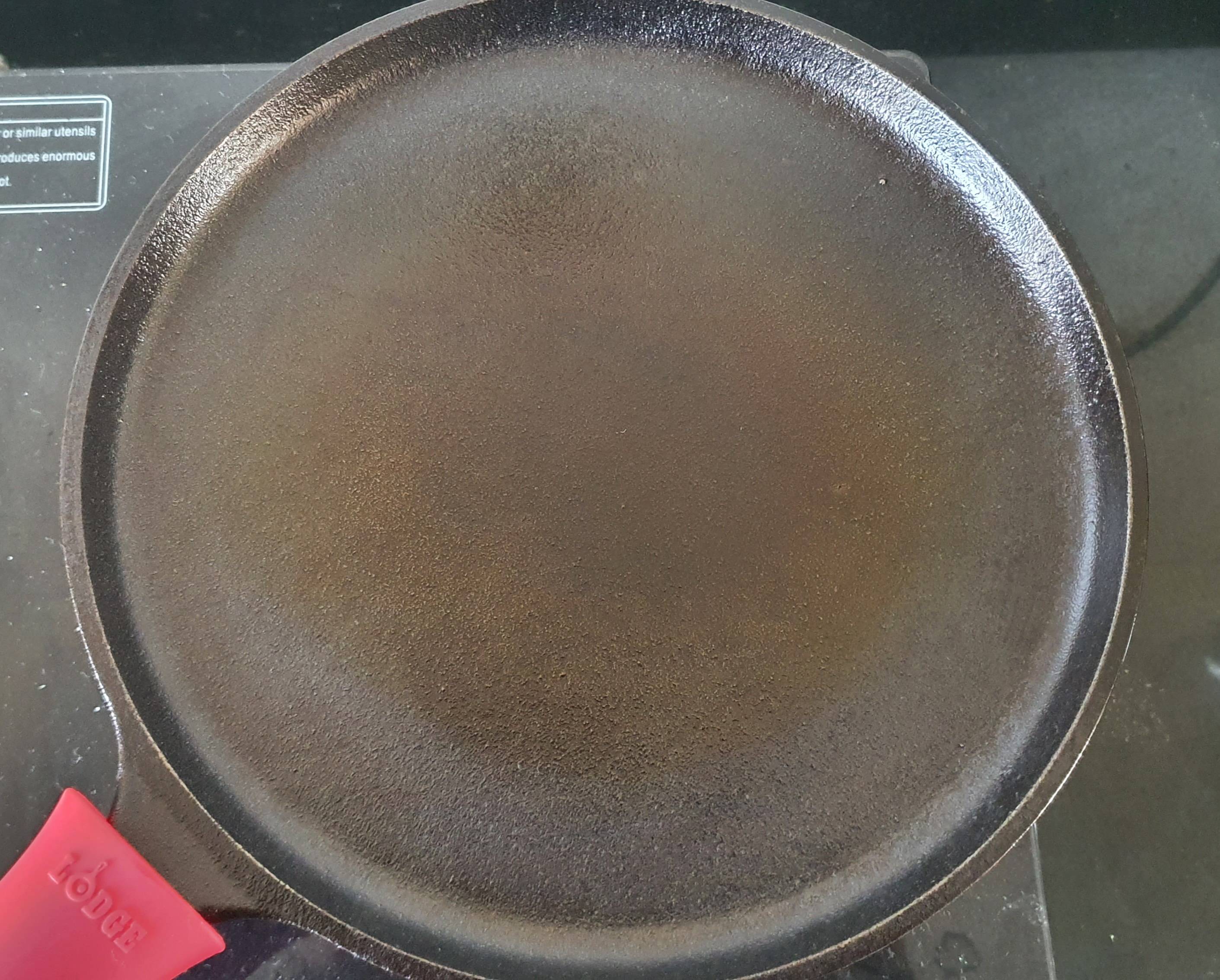 Yellow color from brand new PreSeasoned Lodge Cast Iron griddle