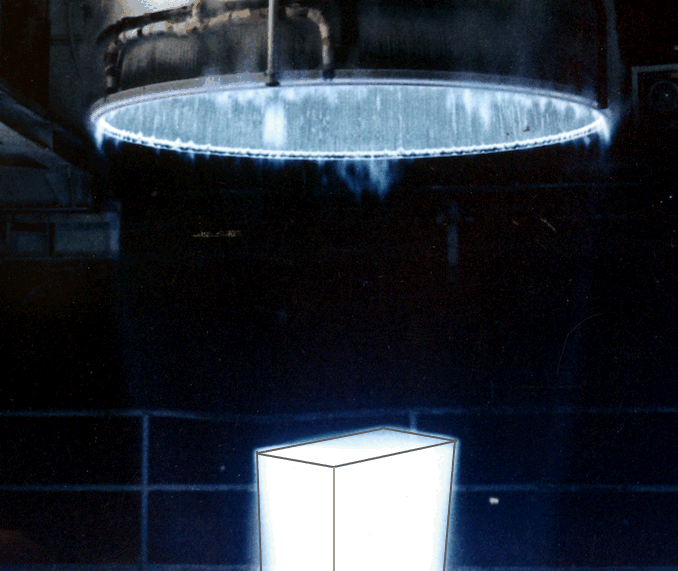 exhaust Why does the luminous blue shockwave from the RS