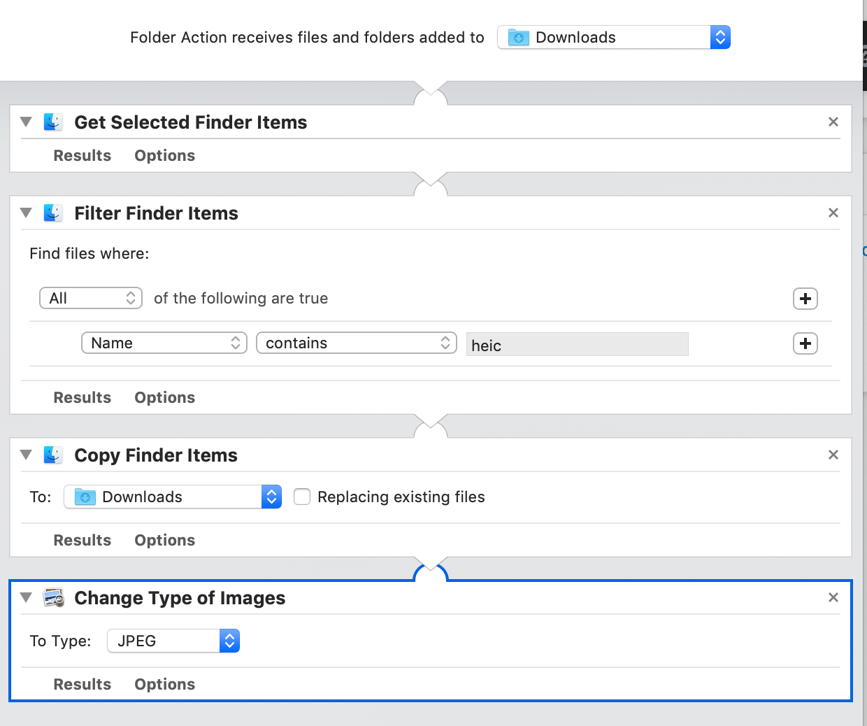 automator Folder Action to Convert Image Format after AirDrop? Ask