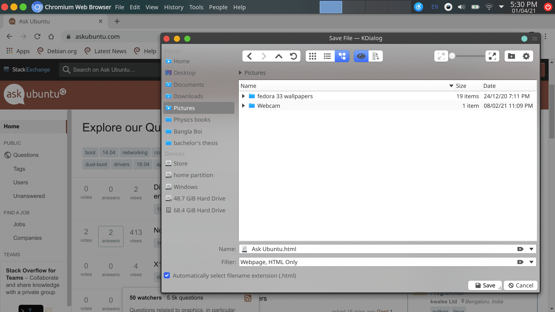 kubuntu Force Chromium to use Dolphin File Manager to save a download Ask Ubuntu
