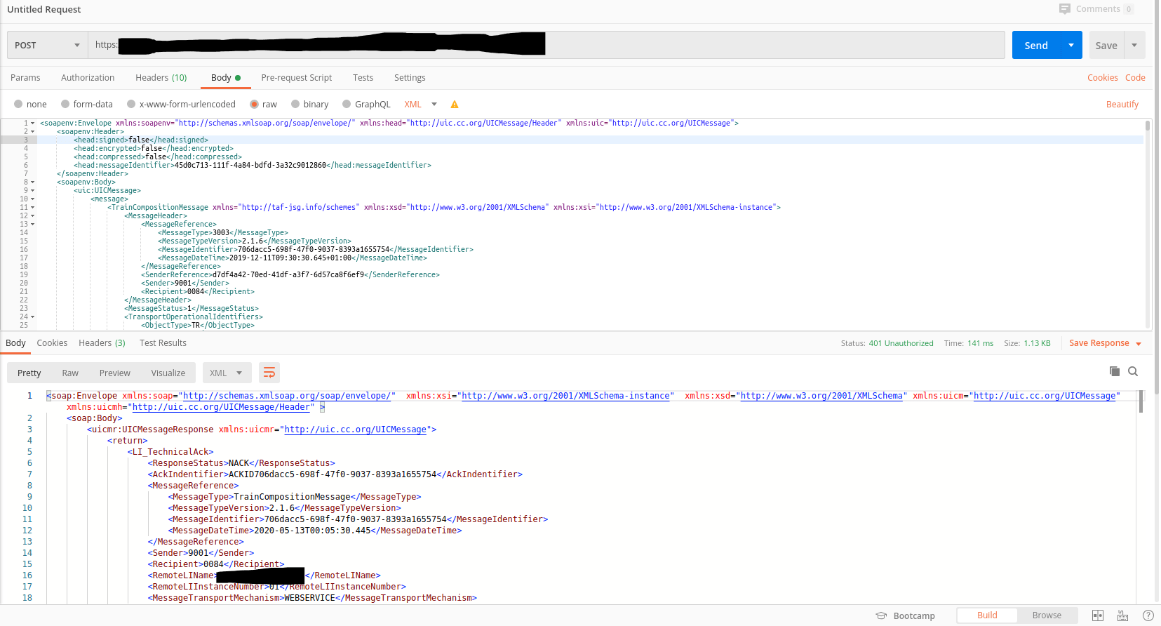java How do I get the body in a SOAP response when I have a ClientTransportException Stack