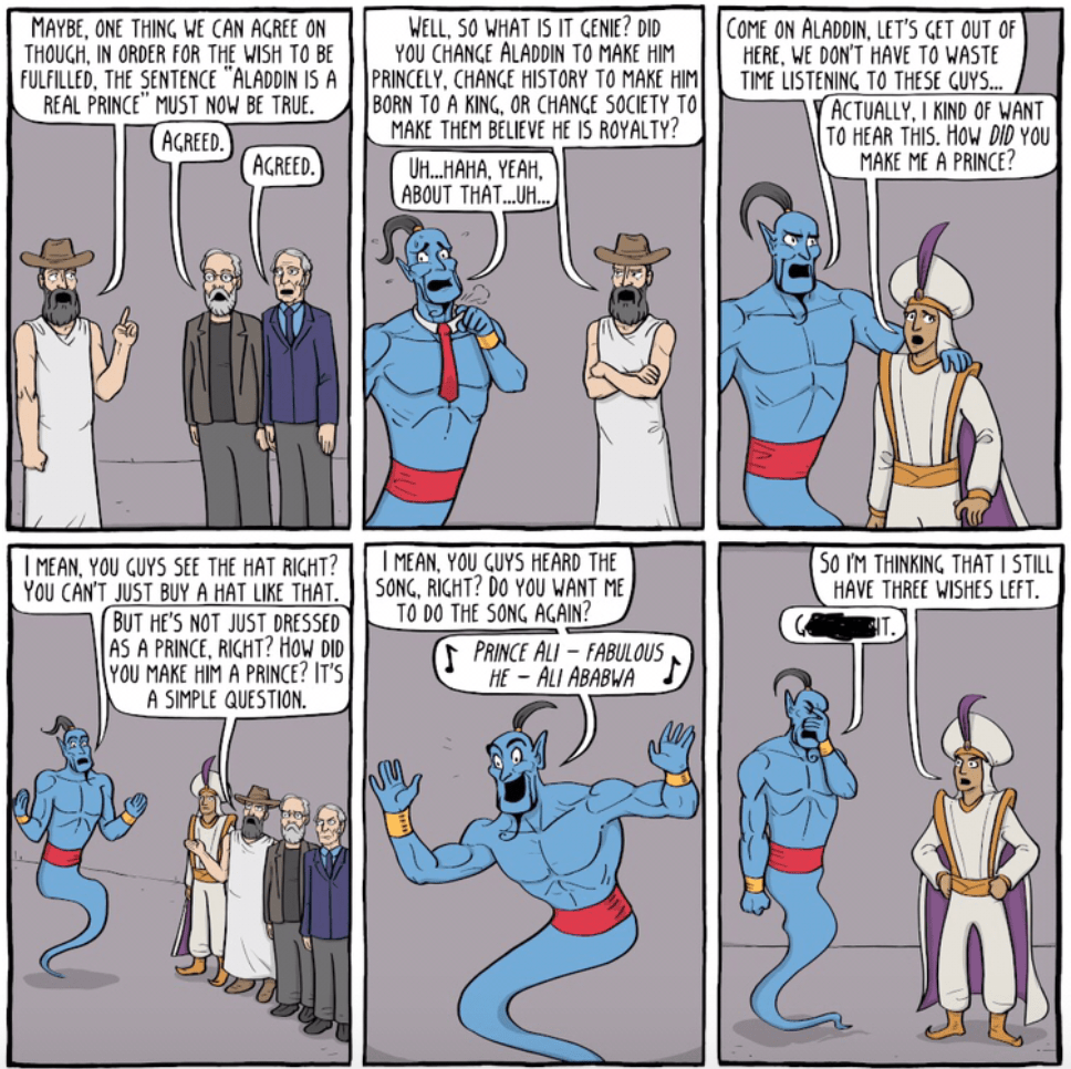 When the Genie turned Aladdin into "Prince Ali", what exactly did that