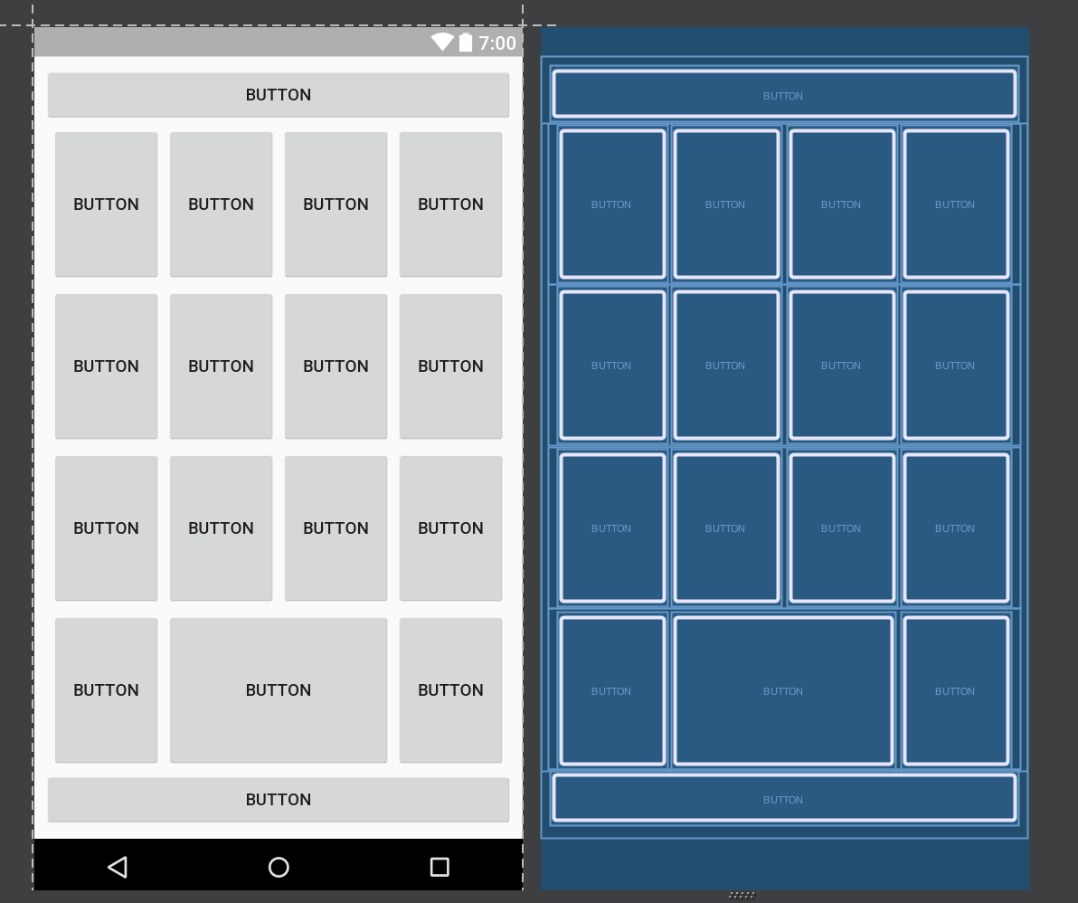 android Replace GridLayout with LinearLayout Stack Overflow