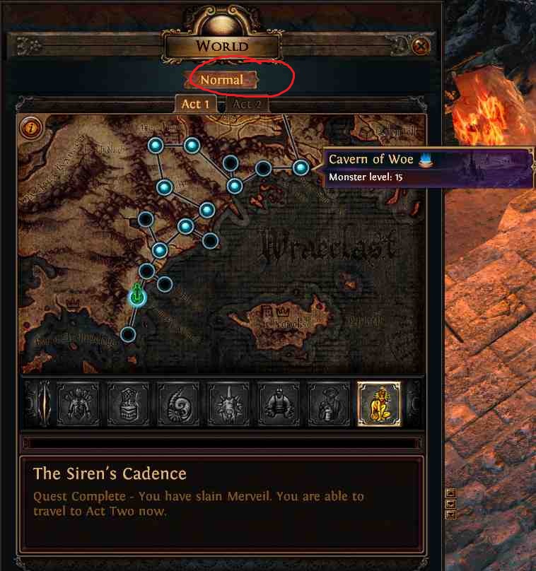 Poe Act 3 Map path of exile Is it possible to switch back to a previous difficulty