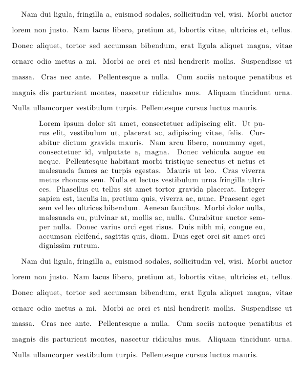 quoting Line spacing inside quote environment in amsart