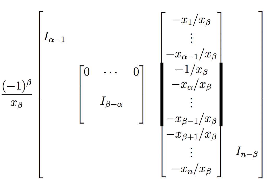 matrices Match thickness and placement of lines in vmatrix and