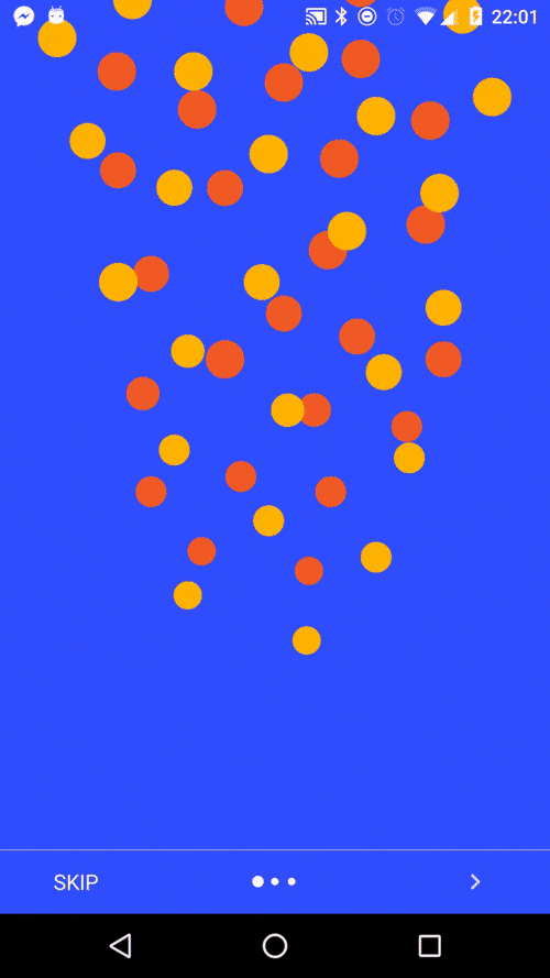 user interface Android ViewPager with bottom dots