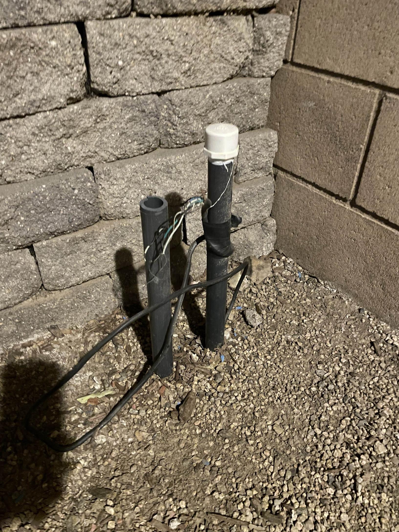 wiring What are these 2 black pvc pipes with wire Home Improvement