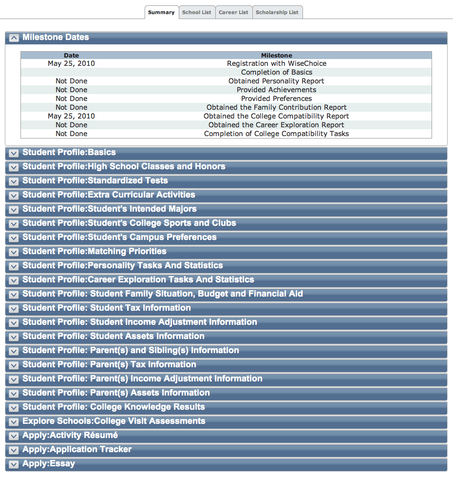 tabs Best way to display large amounts of user data on a single page
