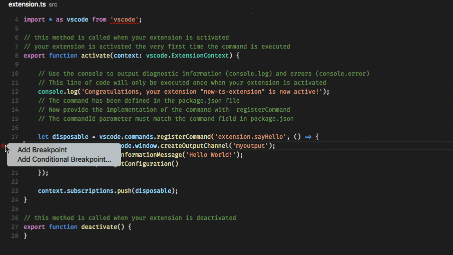 Watch/Identify the hit count of a breakpoint in VS Code debugger