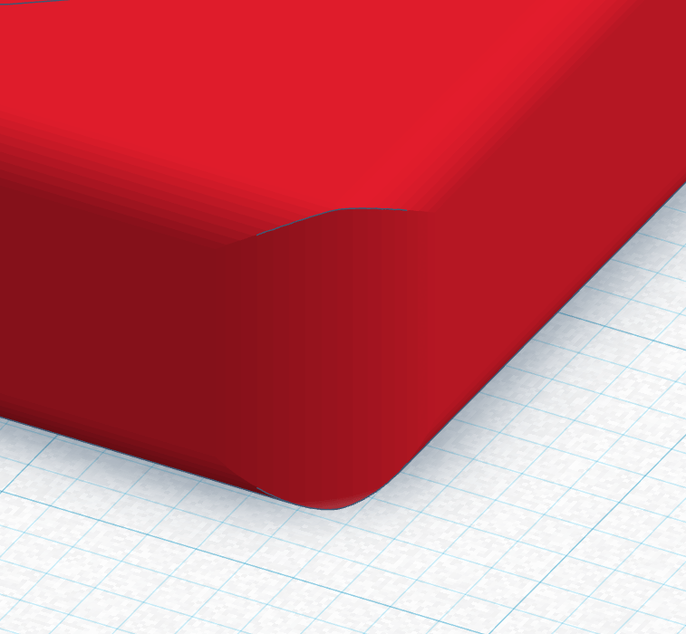 tinkercad How to maintain 1 mm rounding when I need 3 mm in a single