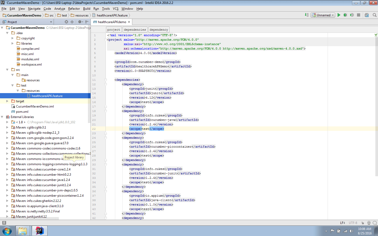 cucumber jvm IntelliJ IDEA not recognizing .feature files Stack