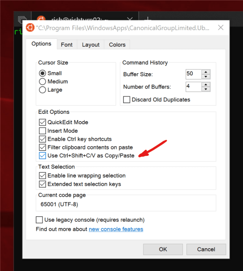 Windows 10 build 14316 Ctrl + v doesn't work on Bash on