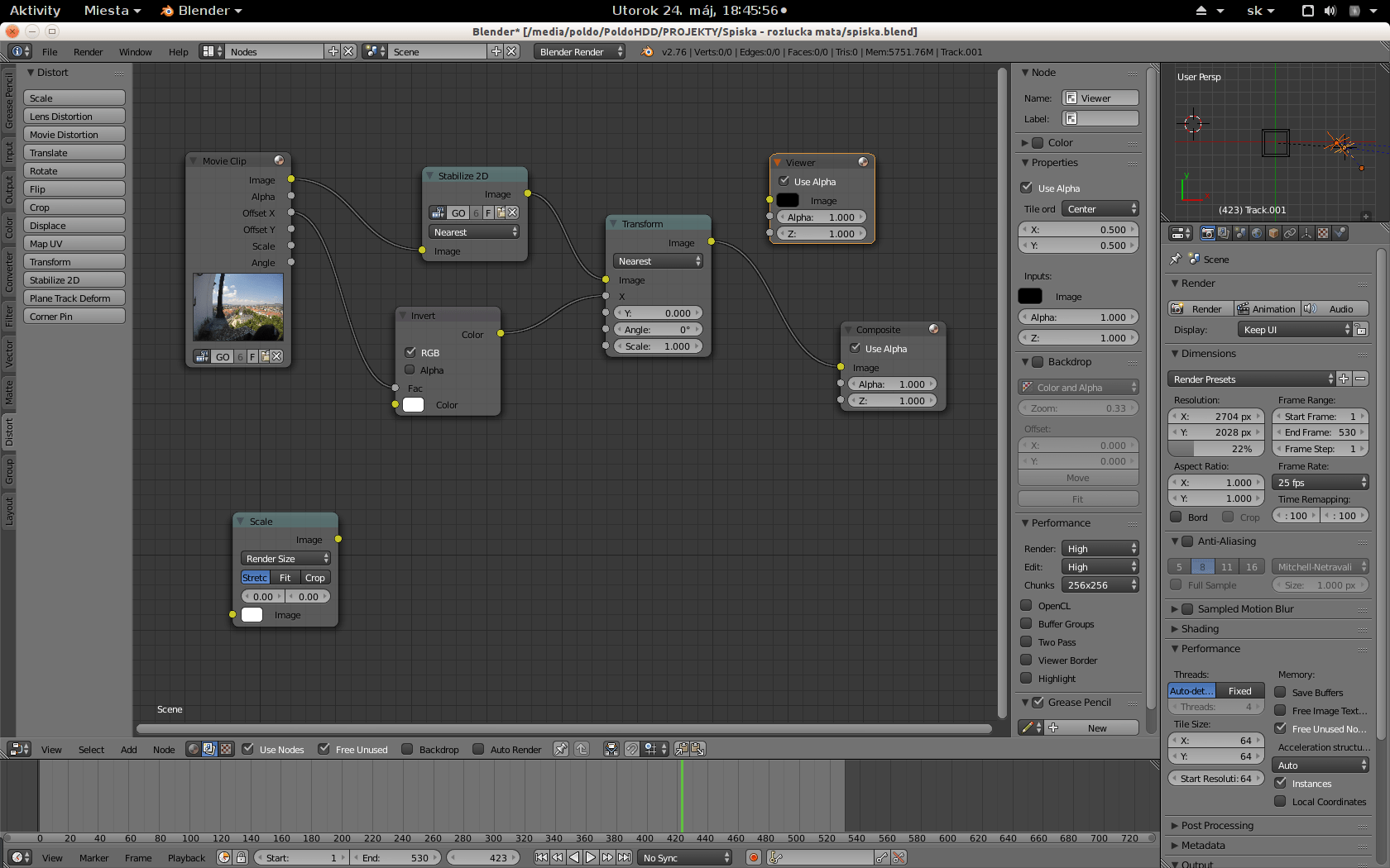 Can motion tracking and Video Stabilization constrain to y axis only