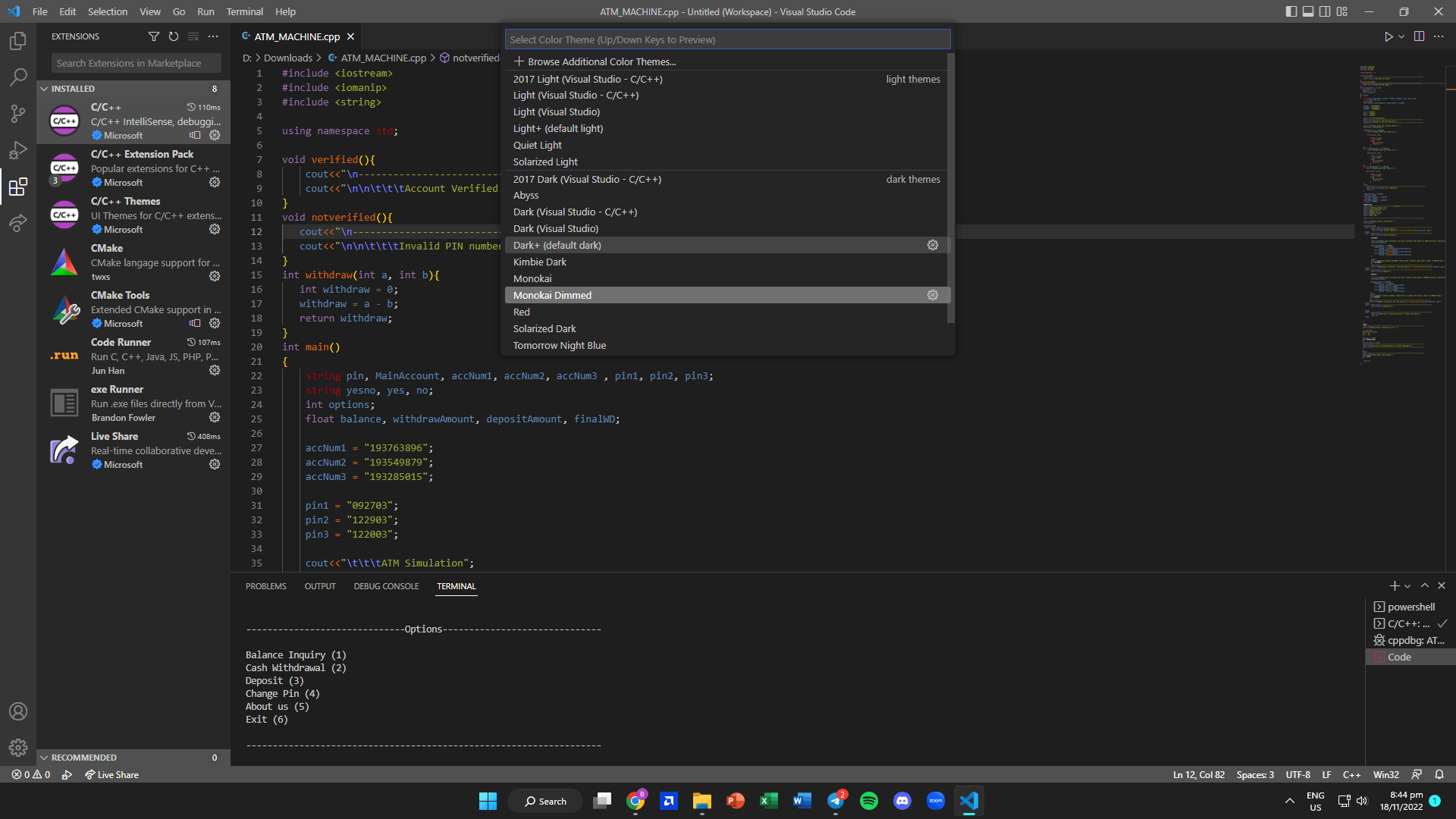Declared variables not colored while using vs code Stack Overflow