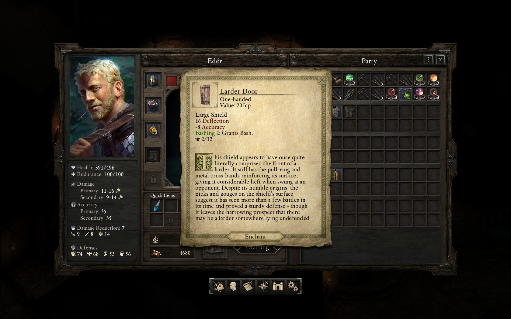 pillars of eternity Does the Larder Door work with the Two Weapon
