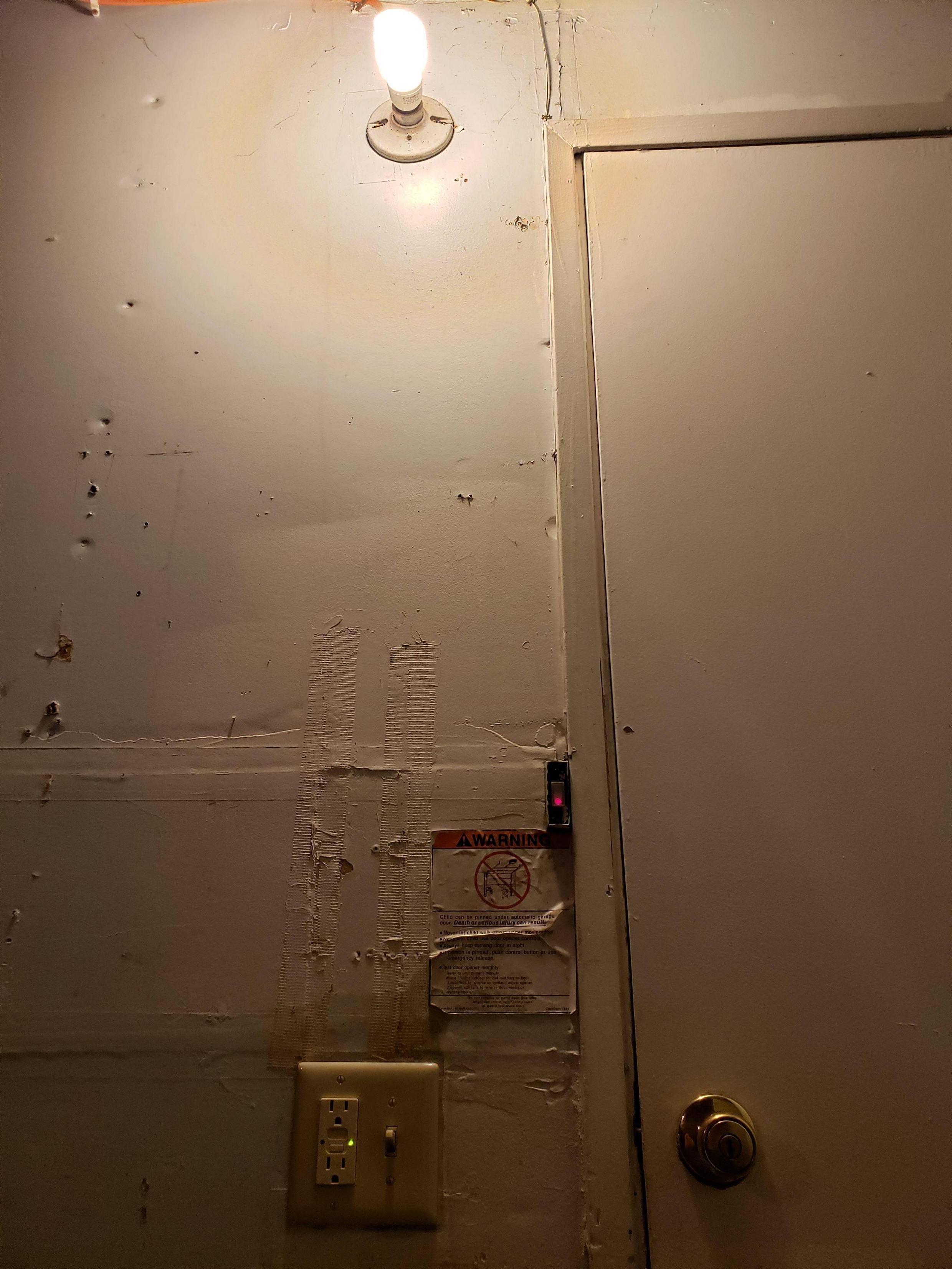 electrical Garage door needs light switch on to operate Home