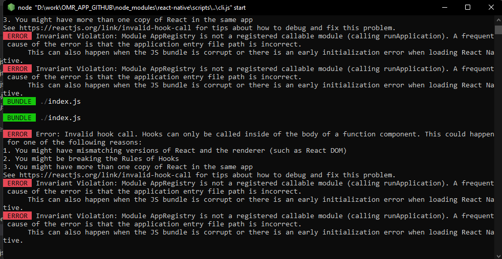 javascript Invalid hook call. Hooks can only be called inside of the body of a function