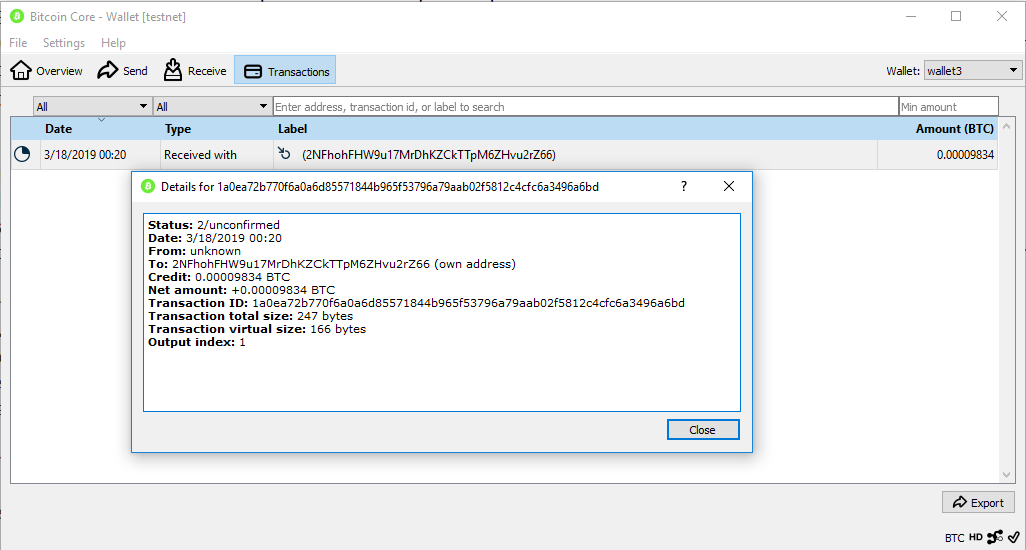 Bitcoind - Verifying Bitcoin Core Testnet Transactions On Blockcypher - Stack Overflow