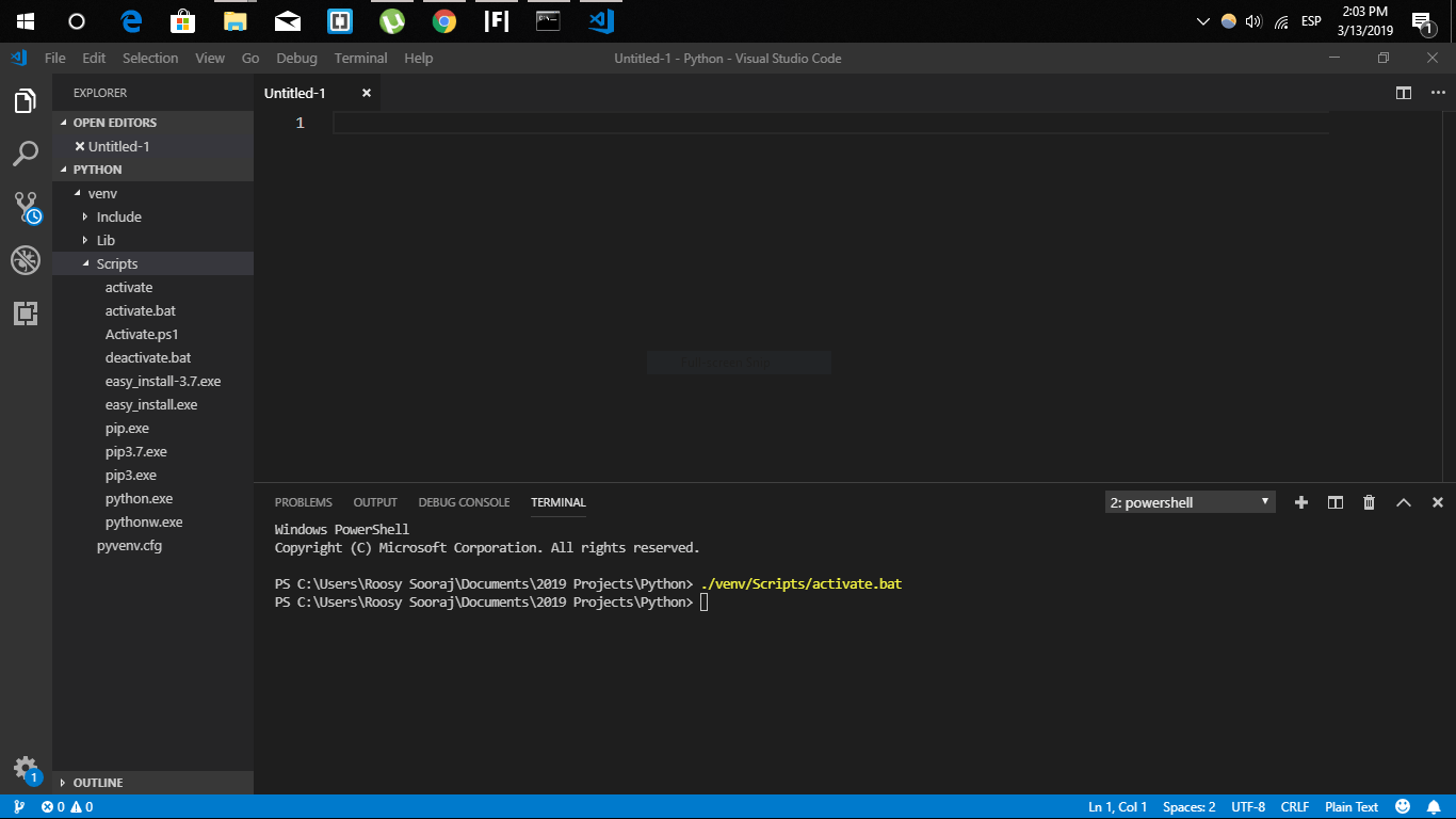 [Solved] How to activate Virtual Environment in DJango 9to5Answer