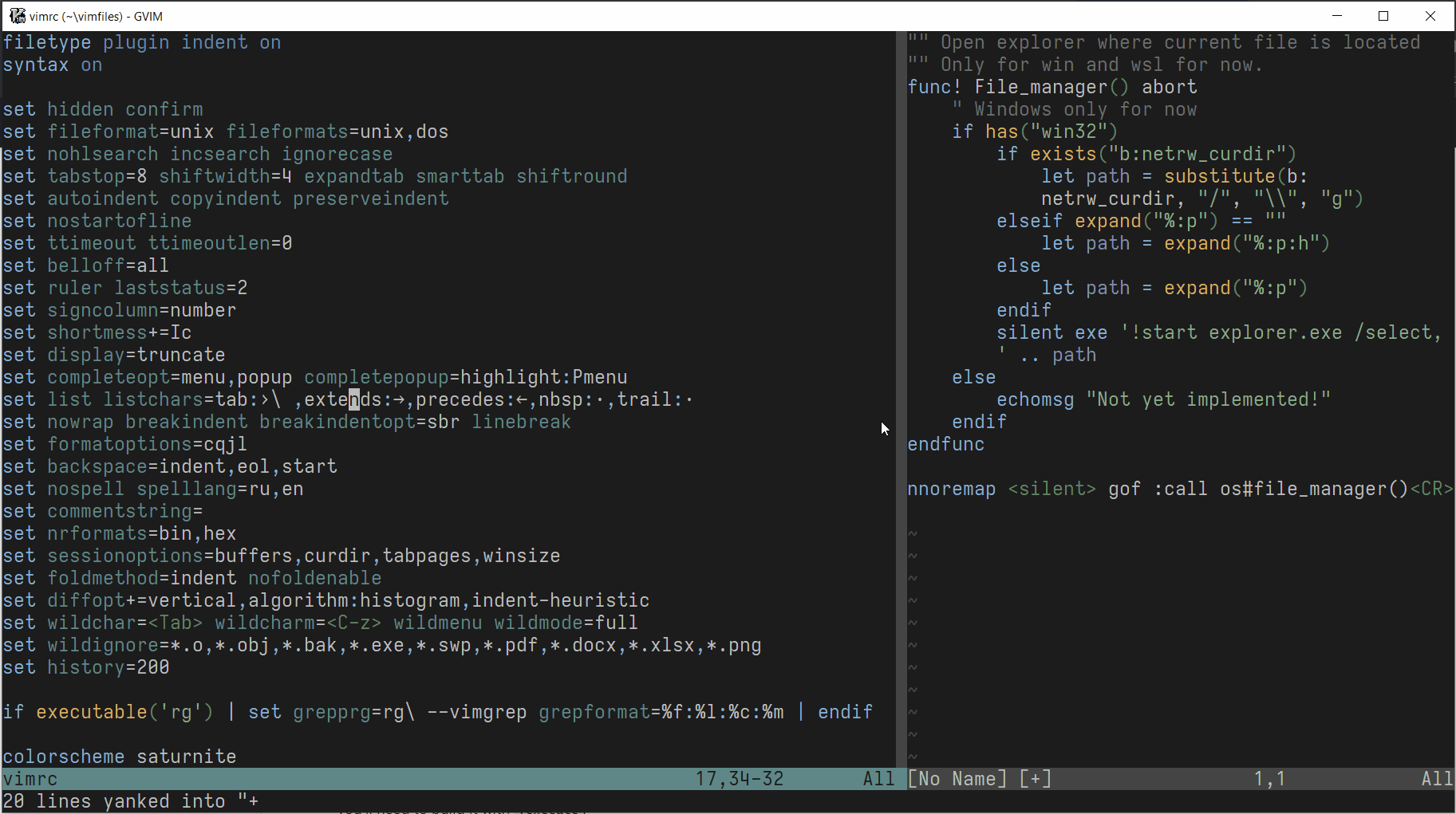 vimscript How to open current directory in File Explorer by vim? Vi