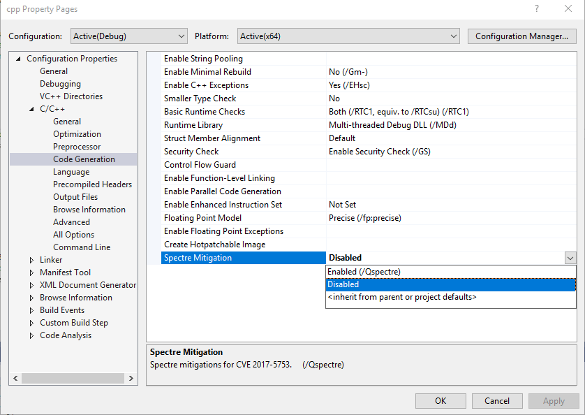 c++ LINK fatal error LNK1104 cannot open file 'MSVCRTD.lib