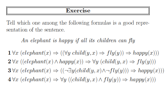 Help with First Order Logic Mathematics Stack Exchange
