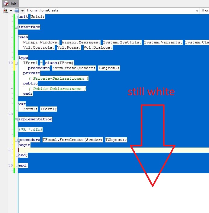ide Delphi Change Editor Background Color in Seattle Stack Overflow