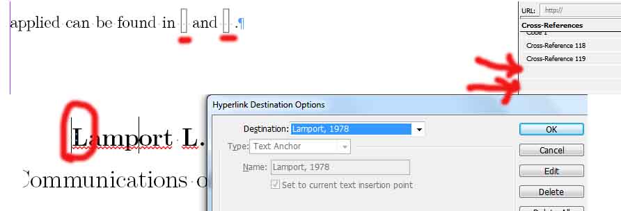 Anchor Text empty reference issue in InDesign Graphic Design Stack