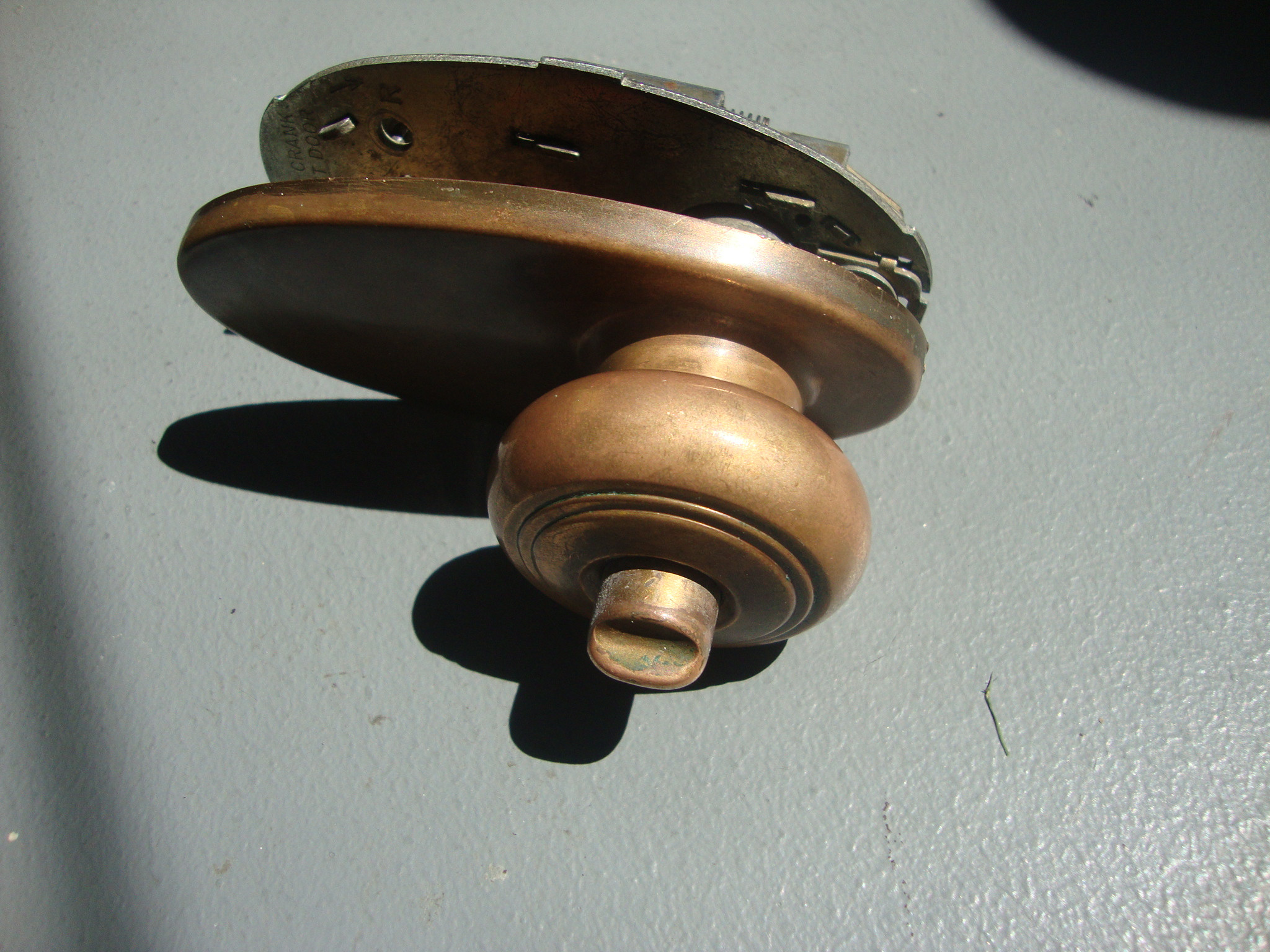 removal Removing the plate from an old 1950's schlage door knob