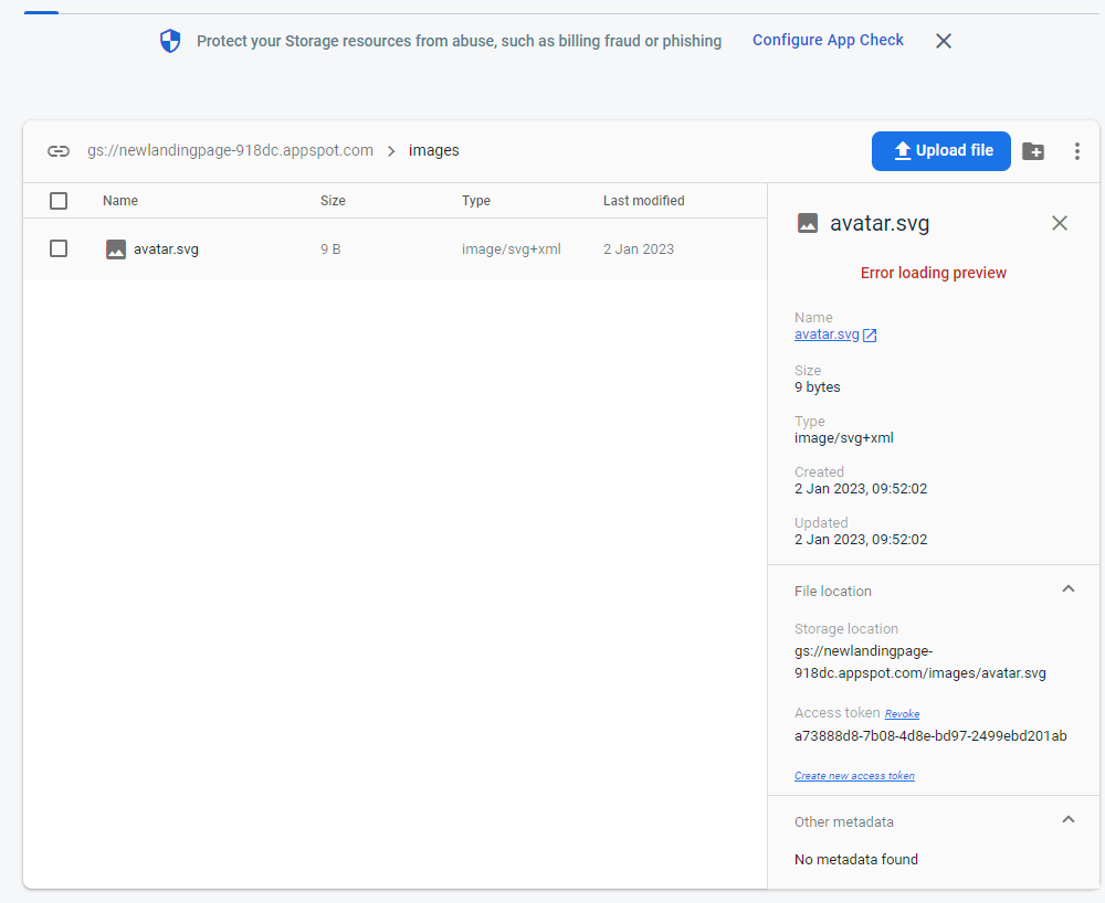 reactjs How to upload SVG images on firebase storage? Stack Overflow
