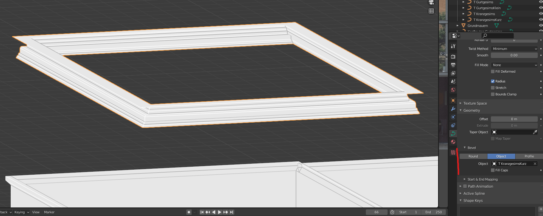 modeling Curve Bevel object faces wrong direction, how to fix